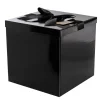 Gift Box Jumbo with Bow Flat Pack Black (305x300x300mmH)