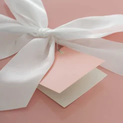 Gift Box Jumbo with Bow Flat Pack Baby Pink (305x300x300mmH)