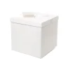 Gift Box Large with Bow Flat Pack White (224x224x215mmH)