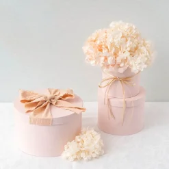 Gift Box Round Baby Pink (25cmDx15cmH) Set 3