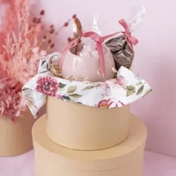 Gift Box Round Brown Kraft (25cmDx15cmH) Set 3