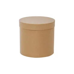 Gift Box Round Brown Kraft (17cmDx16cmH) Set 3
