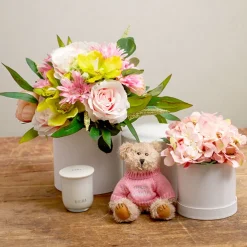 Gift Box Round White (17cmDx16cmH) Set 3