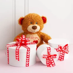 Gift Box Round White (25cmDx15cmH) Set 3