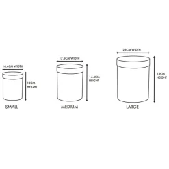 Gift Box Round White (25cmDx15cmH) Set 3