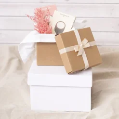Gift Box with Lid Mini Flat Pack Matte Kraft (13x12cmH)