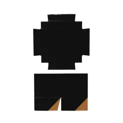 Gift Box with Lid Mini Flat Pack Gloss Black (13x12cmH)