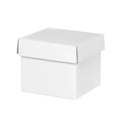 Gift Box with Lid Mini Flat Pack Gloss White (13x12cmH)