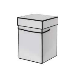 Gift Flower Box Deluxe Square Silhouette White (18x25cmH) S3