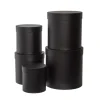 Gift Flower Box Round Black Set 5 (21x21cmH)