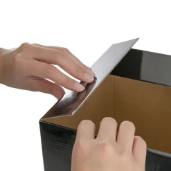 Gift Flower Box Tall Flat Pack Black (22x22x25cmH)