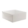 Gift Hamper Box with PVC Lid Square White (30Lx30Wx12Hcm)