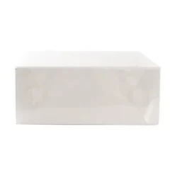 Gift Hamper Box with PVC Lid Square White (30Lx30Wx12Hcm)