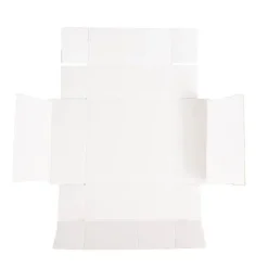 Gift Hamper Box with PVC Lid Square White (30Lx30Wx12Hcm)