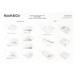 Gift Hamper Box with PVC Lid Square White (30Lx30Wx12Hcm)