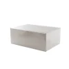 Gift Hamper Box with PVC Lid Rectangle White (25Lx20Wx10Hcm)