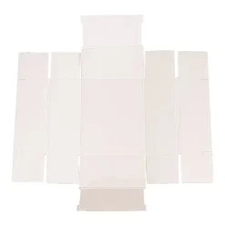 Gift Hamper Box with PVC Lid Rectangle White (30Lx20Wx12Hcm)