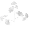 Ginkgo Leaf Spray Metallic Silver (70cmH)