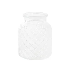 Glass Ann Bottle Vase Clear (14x16cmH)