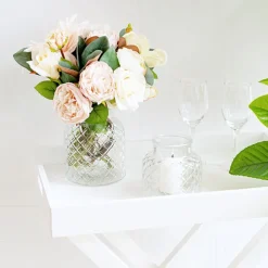 Glass Ann Bottle Vase Clear (14x16cmH)