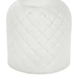Glass Ann Bottle Vase Frosted White (14x16cmH)
