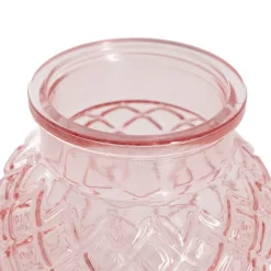 Glass Ann Bottle Vase Light Pink (14x16cmH)