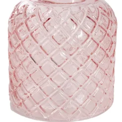 Glass Ann Bottle Vase Light Pink (14x16cmH)