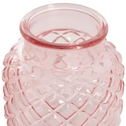 Glass Ann Bottle Vase Small Tint Pink (12.3x12cmH)