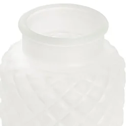 Glass Ann Bottle Vase Small Frosted White (12.3x12cmH)