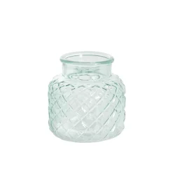 Glass Ann Bottle Vase Small Spanish Green (12.3x12cmH)