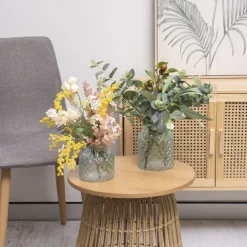 Glass Ann Bottle Vase Small Spanish Green (12.3x12cmH)