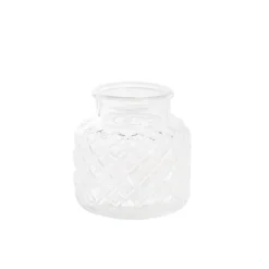 Glass Ann Bottle Vase Small Clear (12.3x12cmH)