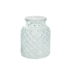 Glass Ann Bottle Vase Spanish Green (14x16cmH)