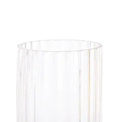 Glass Astoria Ribbed Vase Clear (11.5Dx20.5cmH)
