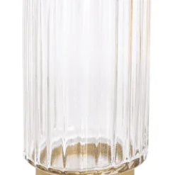 Glass Astoria Ribbed Vase Clear (11.5Dx20.5cmH)