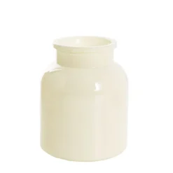 Glass Botany Bottle Glossy Oyster Grey (14x16cmH)