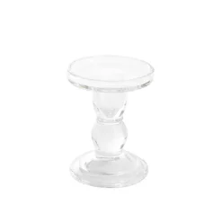 Glass Candle Holder Clear (8.5x11.4cmH)