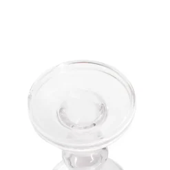 Glass Candle Holder Clear (8.5x13.6cmH)