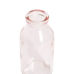 Glass Classic Milk Bottle Pink (5x10cmH)