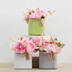 Glass Country Cube Village Collection White (12x12x12cmH)