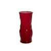 Glass Country Flared Vase Solid Red (10Dx22cmH)