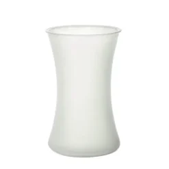 Glass Country Vase Concaved Sided Frost Clear (12.5Dx20cmH)