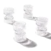 Glass Craft Ripple 2 in 1 Candle Holder Crystal (6x7.5cmH)