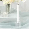 Glass Craft Ripple 2 in 1 Candle Holder Crystal (7x8cmH)
