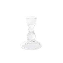 Glass Craft Ripple 2 in 1 Candle Holder Crystal (6.5x9cmH)