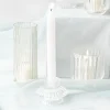 Glass Craft Ripple 2 in 1 Candle Holder Clear (8x5.6cmH)