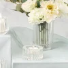 Glass Craft Ripple 2 in 1 Candle Holder Clear (8x4.5cmH)