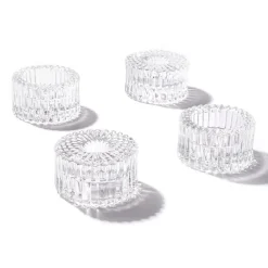 Glass Craft Ripple 2 in 1 Candle Holder Clear (8x4.5cmH)