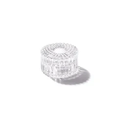 Glass Craft Ripple 2 in 1 Candle Holder Clear (8x4.5cmH)