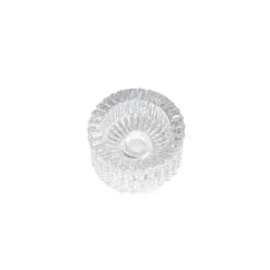 Glass Craft Ripple 2 in 1 Candle Holder Clear (8x4.5cmH)